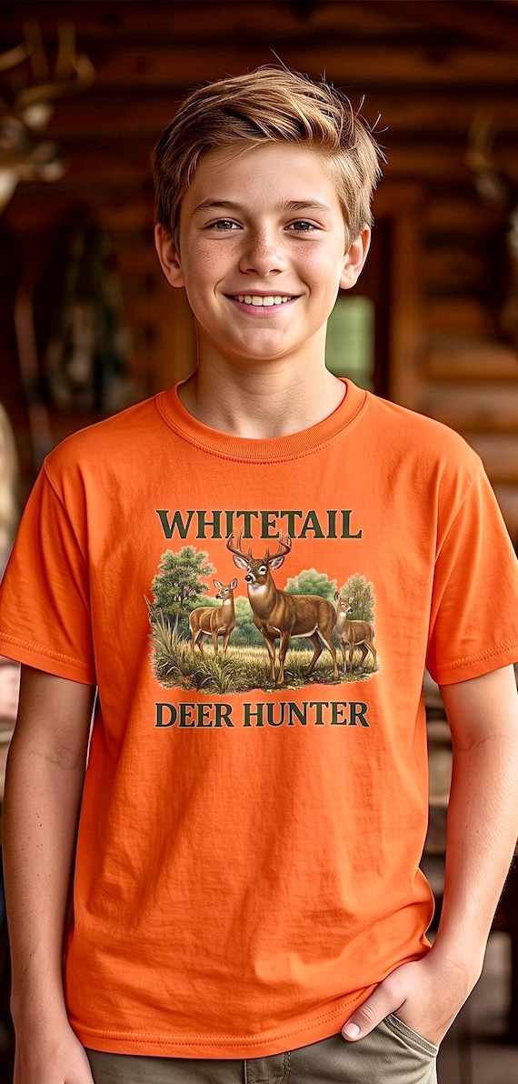 Whitetail Deer Hunter Kids Shirt product photo