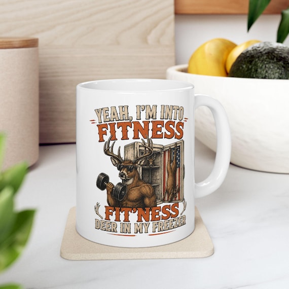 Funny Hunting Mug, Deer In My Freezer Coffee Cup additional view 5