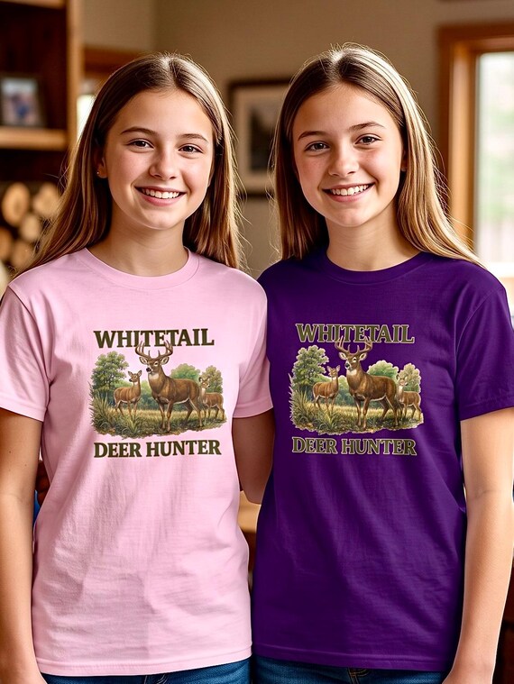 Whitetail Deer Hunter Kids Shirt additional view 9