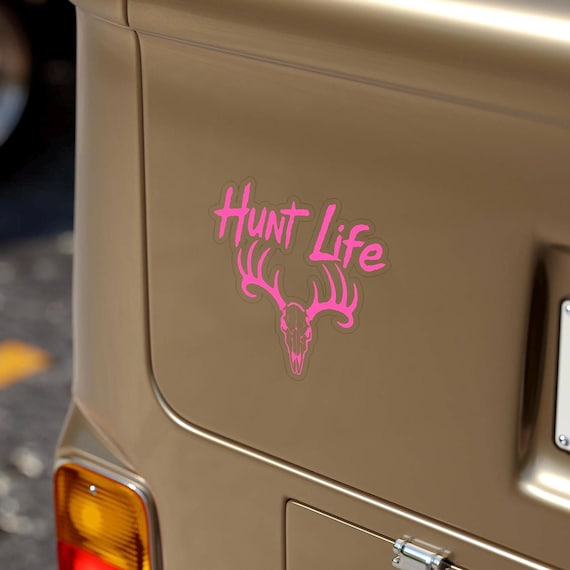 Hunt Life Vinyl Decal, Water-Resistant Hunting Sticker, Outdoor Gear Decor product photo