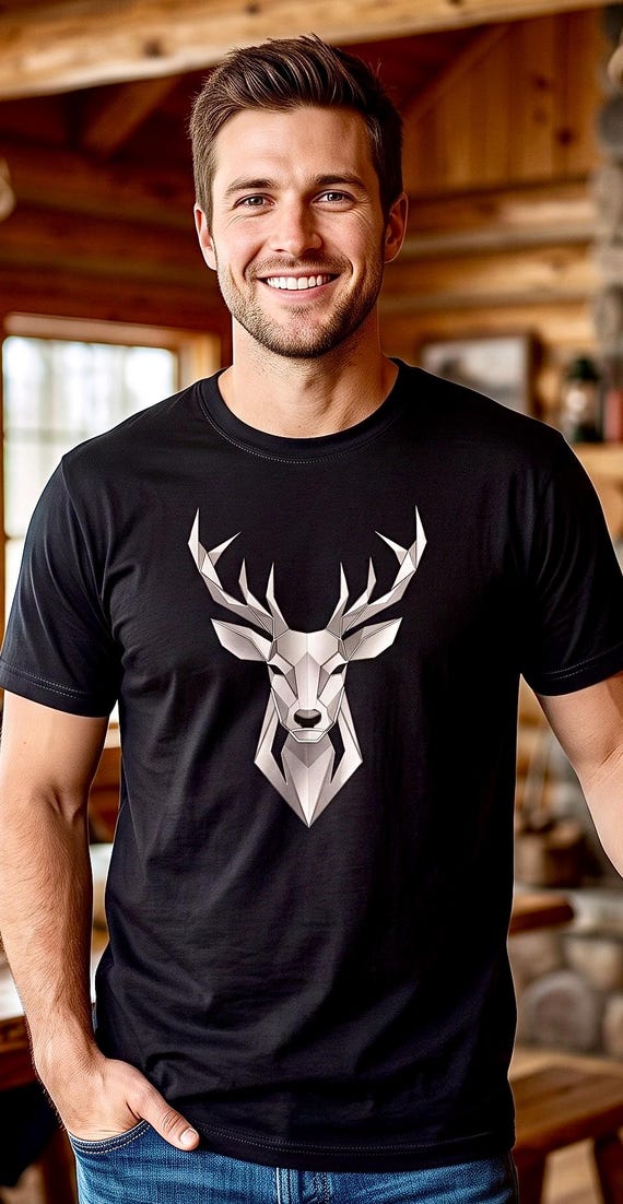 Geometric Whitetail Buck Tee additional view 2