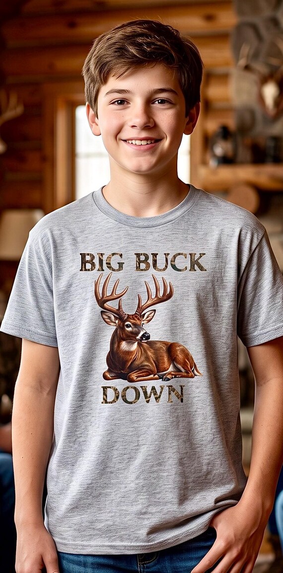 Big Buck Down Youth Shirt additional view 5