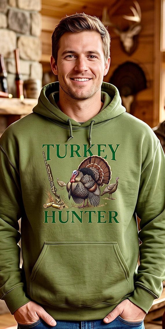 Turkey Hunter Hoodie, Wild Turkey Hunting Sweatshirt additional view 5