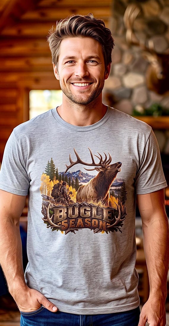 Bugle Season Elk Hunter Shirt Rocky Mountain bull elk additional view 6