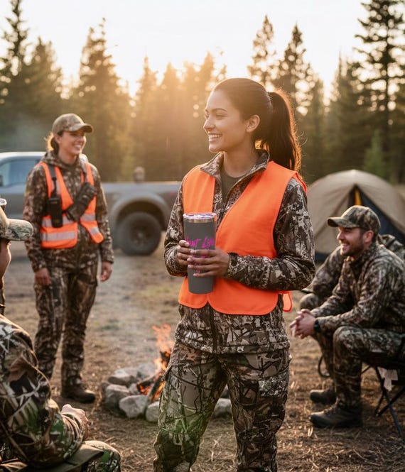 Whitetail Hunt Life Tumbler, Insulated Stainless Steel Travel Mug additional view 4