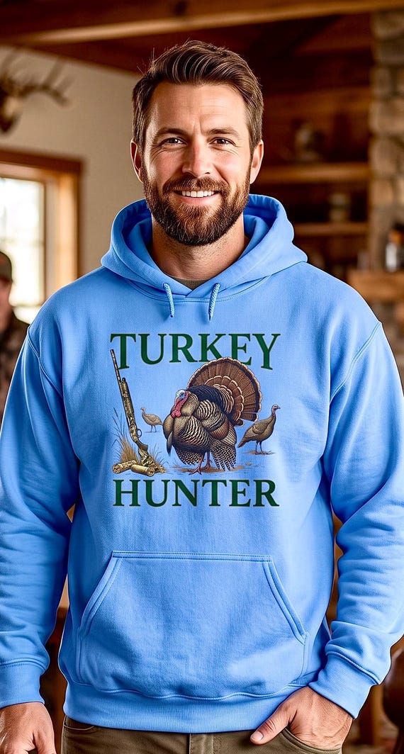 Turkey Hunter Hoodie, Wild Turkey Hunting Sweatshirt additional view 6