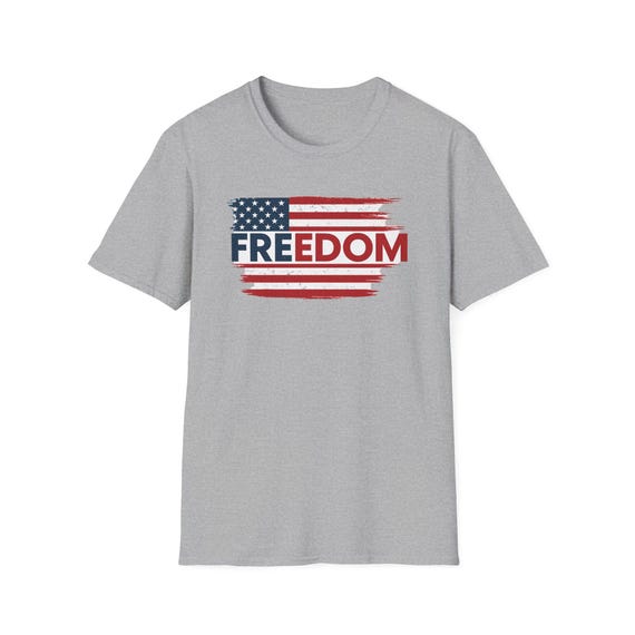 Patriotic Freedom Shirt, Distressed American Flag USA Tee additional view 7