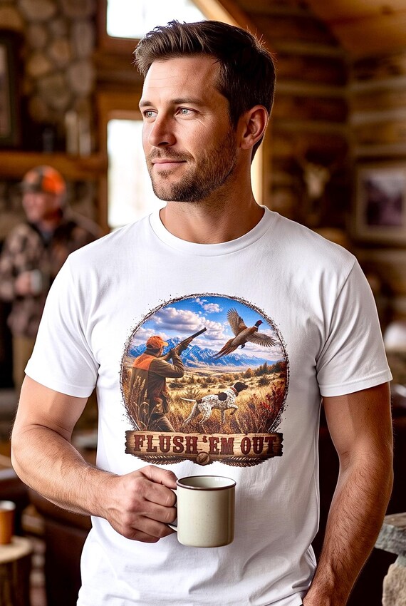 Pheasant Hunting Shirt, Upland Bird Hunter Graphic Tee additional view 3