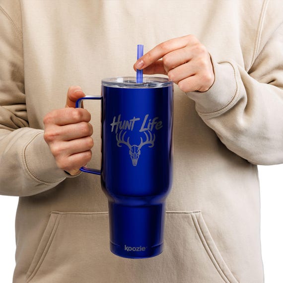 Whitetail Hunt Life Engraved Insulated Tumbler, 40oz Travel Mug additional view 5