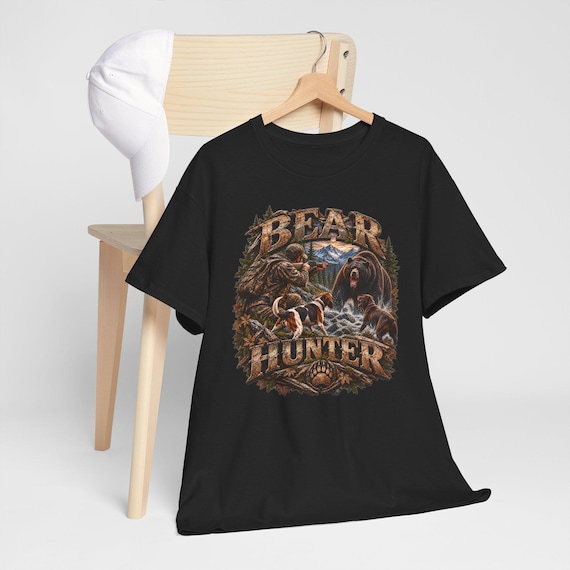 Bear Hunter Shirt, Black Bear Hunting Graphic Tee additional view 10