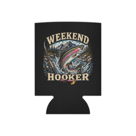 Funny Fishing Koozie, Rainbow Trout Can Cooler, Fishing Gift for Men Women additional view 9