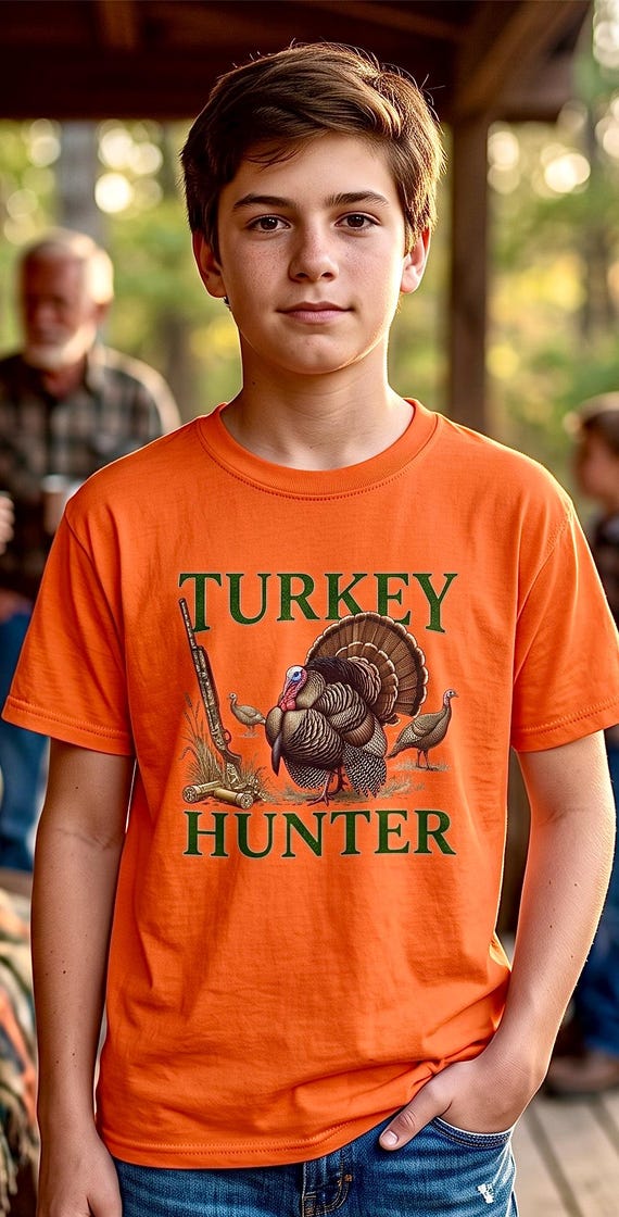 Turkey Hunter Youth Shirt spring gobbler product photo