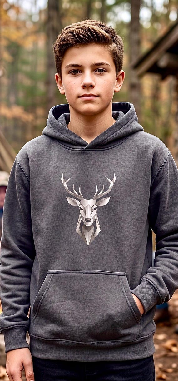 Whitetail Deer Youth Hoodie additional view 8