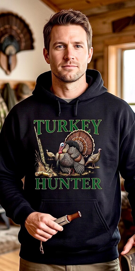 Turkey Hunter Hoodie, Wild Turkey Hunting Sweatshirt additional view 4