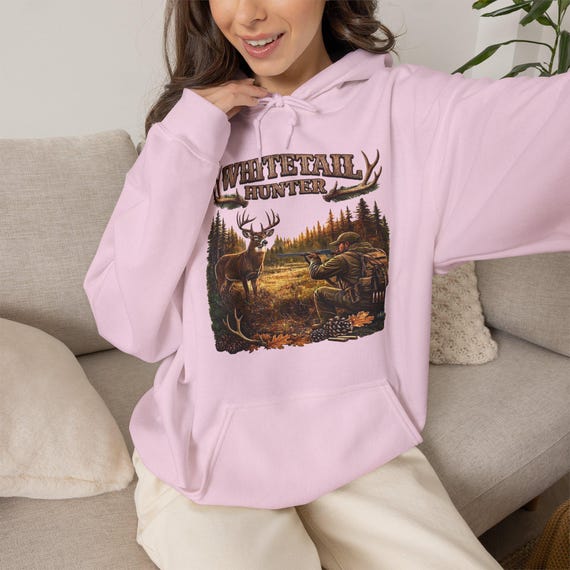 Whitetail Hunter Hoodie, Deer Buck Hunting Sweatshirt additional view 8