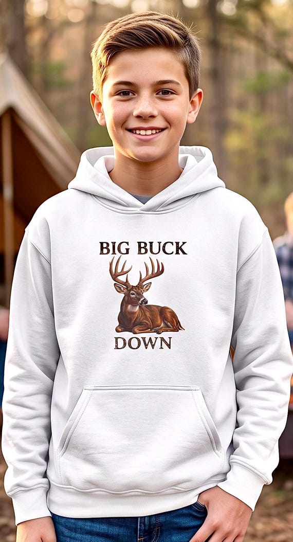 Big Buck Down Youth Hoodie additional view 2