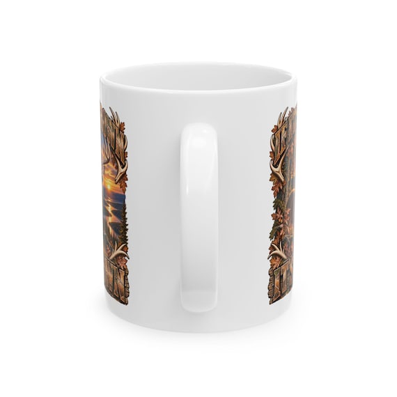 If It's Brown It's Down Whitetail Hunter Mug whitetail deer coffee cup additional view 7