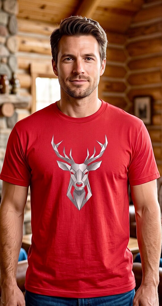 Geometric Whitetail Buck Tee additional view 8
