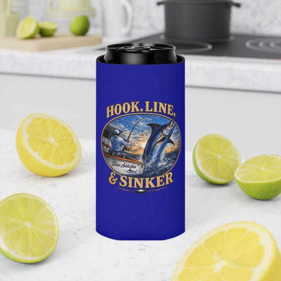 Fishing koozie, Marlin Deep Sea Fishing Koozie additional view 4