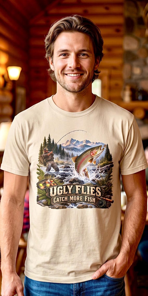 Ugly Flies Catch More Fish Shirt fly fishing rainbow trout additional view 6