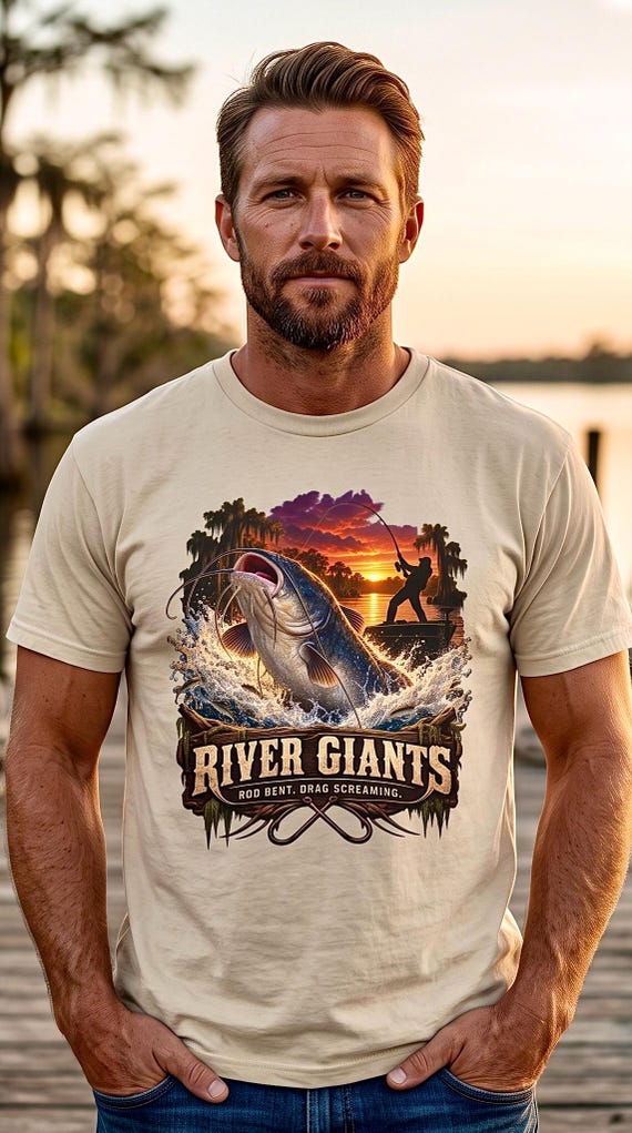 River Giants Catfishing Tee catfish hunter additional view 7