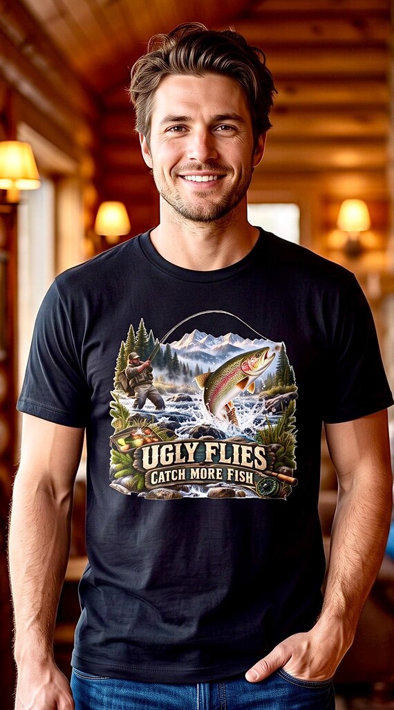 Ugly Flies Catch More Fish Shirt fly fishing rainbow trout additional view 4