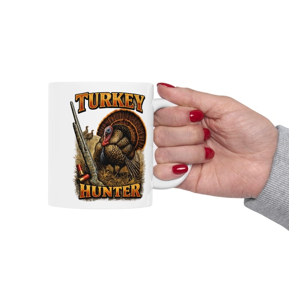 Vintage Wild Turkey Hunter Mug, Wild Turkey Shotgun Coffee Cup additional view 6
