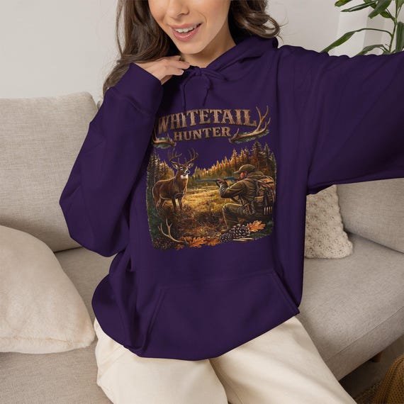 Whitetail Hunter Hoodie, Deer Buck Hunting Sweatshirt additional view 9