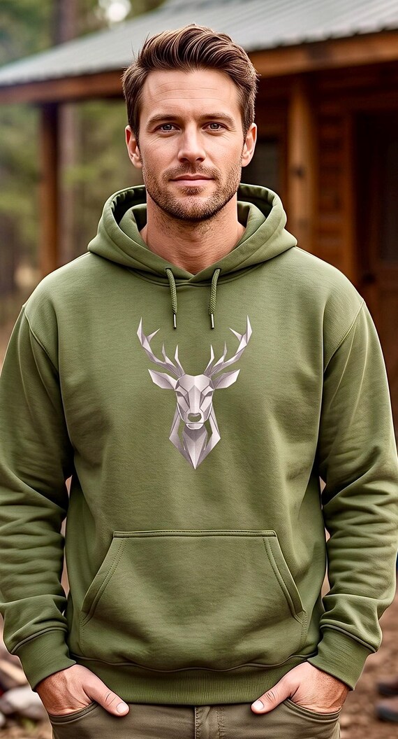 Geometric Whitetail Buck Hoodie additional view 3