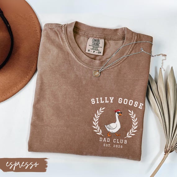 Funny Dad Goose  Comfort Colors® Shirt, New Dad Gift, Goose Dad Tee, Baby Announcement Shirt, Fatherhood Gift For Dad, Matching Family Tee
