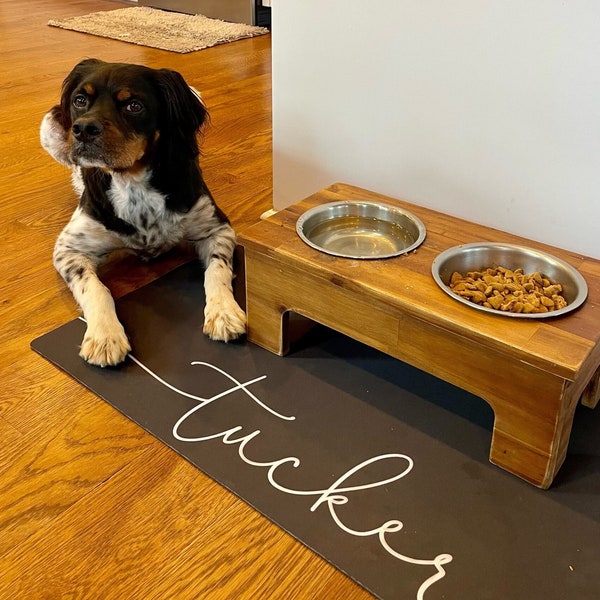 Dog Food and Water Holder Etsy