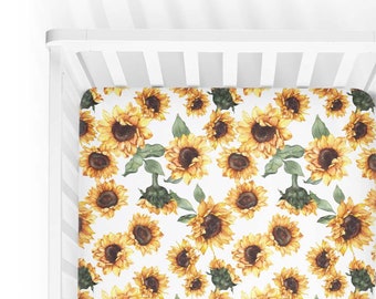 Fall Sunflower Baby Girl Blanket and Crib Sheet / Baby Girl Blanket / Baby Shower Gift / Hospital Blanket / Autumn Muted