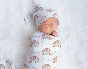 rainbow swaddle set