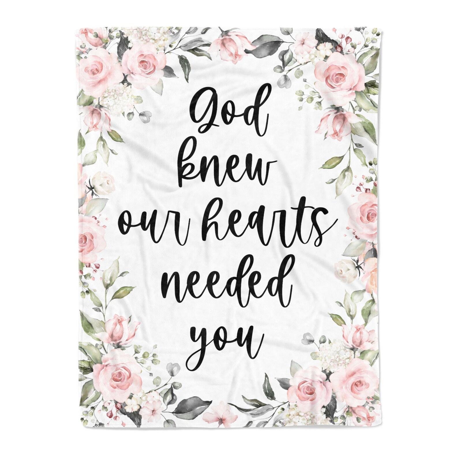 God Knew Our Hearts Needed You / Religious Quote / Baby Girl Etsy