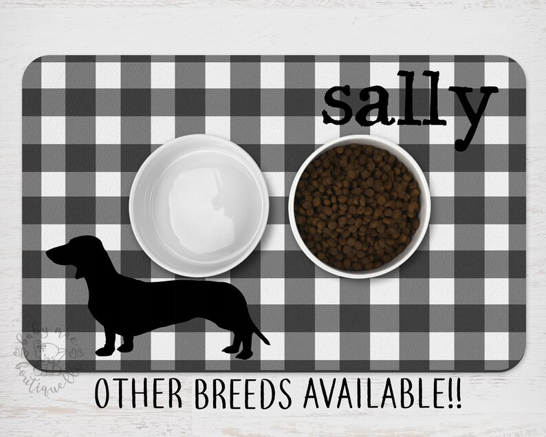 personalised dog bowl mat