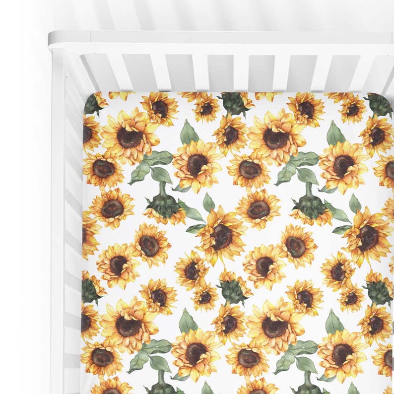 Fall Sunflower Baby Girl Blanket and Crib Sheet / Baby Girl Etsy