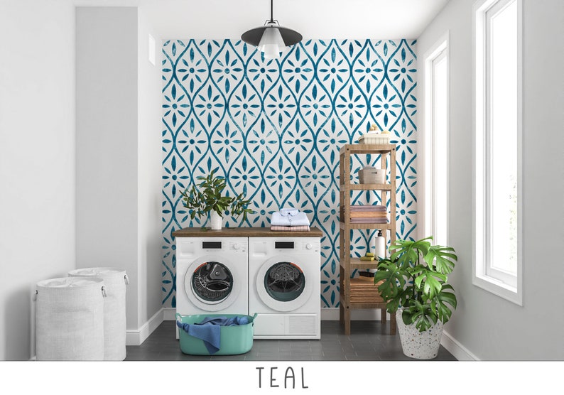 Mosaic Tile Look Wallpaper / Peel and Stick Removable / Home Etsy