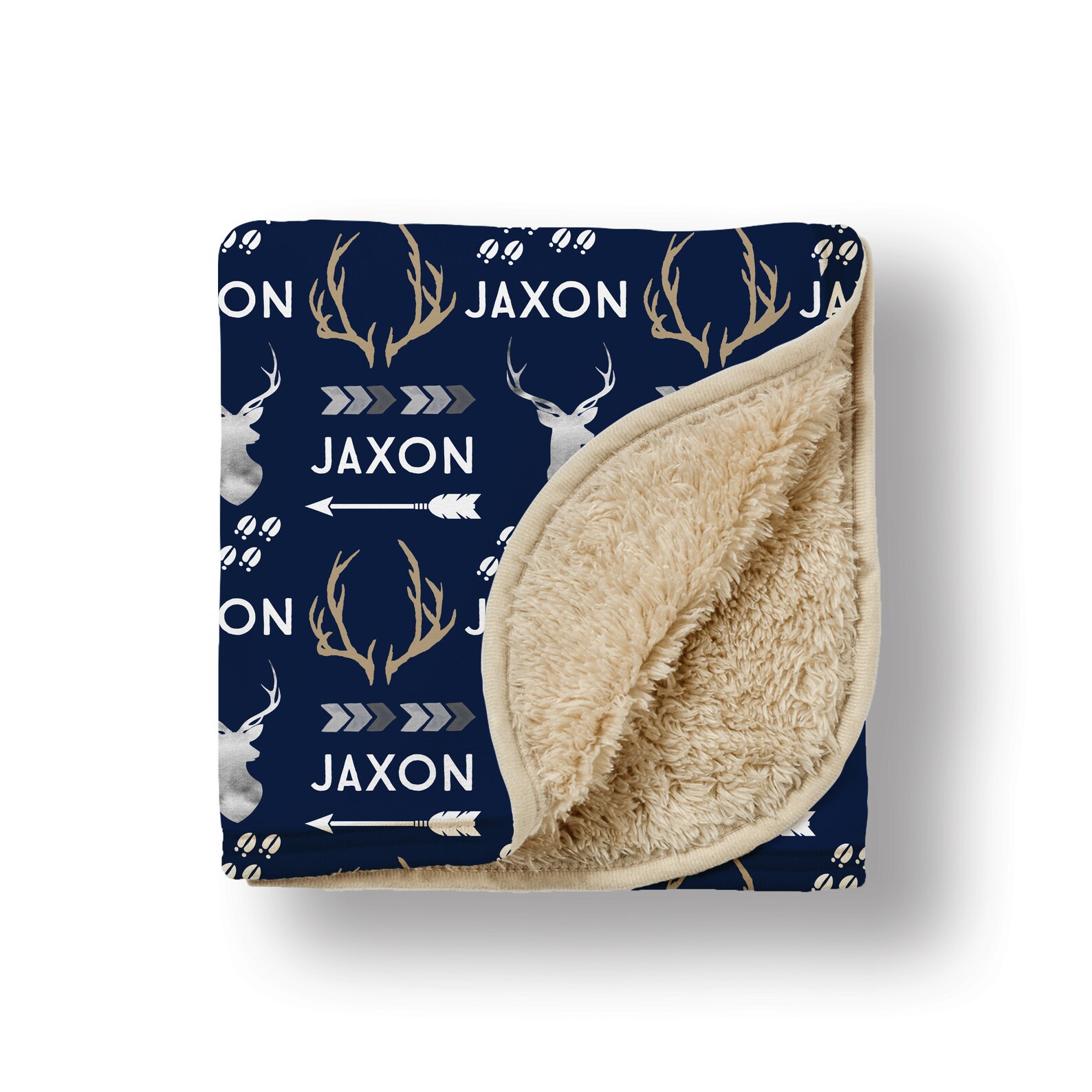 Baby Boy Deer Hunting Antler Blanket with Name / Personalized Etsy