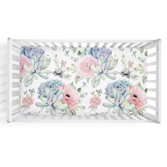 succulent crib sheet