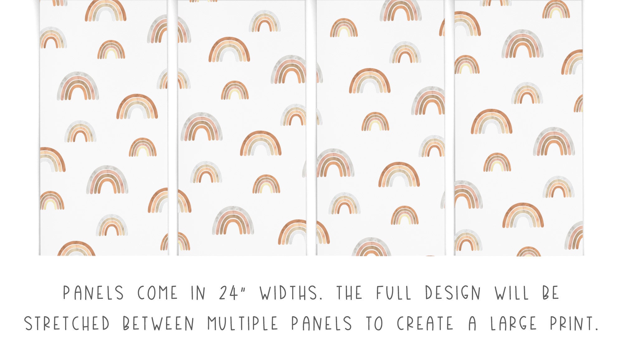 Neutral Rainbow Wallpaper / Peel and Stick Removable / Baby Etsy