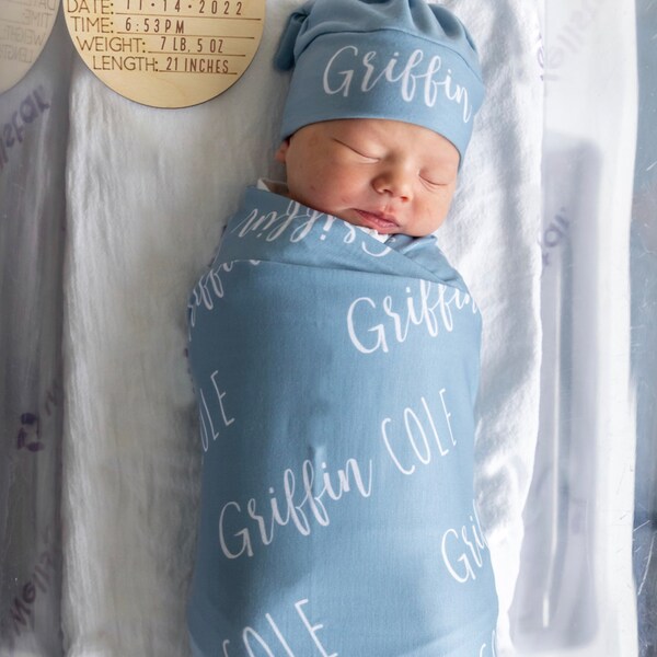 Custom Newborn Hat and Blanket Etsy