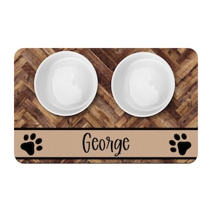 Boy Dog Girl Dog Personalized Pet Placemat / Custom Dog Bowl Mat / New Puppy Supplies