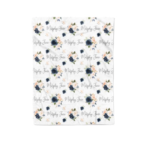 Custom Name Blanket Personalized Baby Blanket Baby Shower Gift Etsy