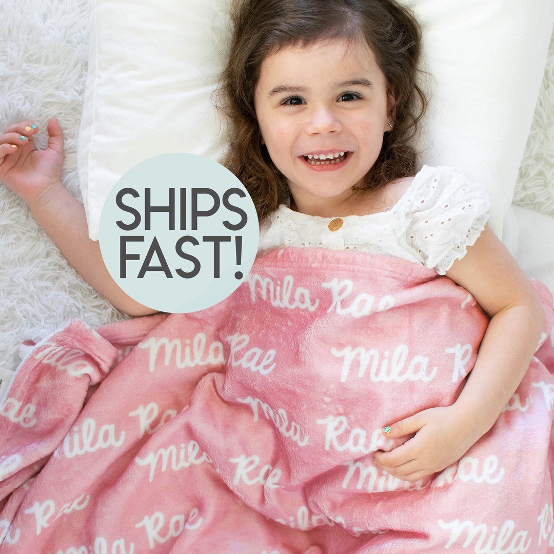 Personalized Custom Blanket / Christmas Name Blanket Gift / Kids Name