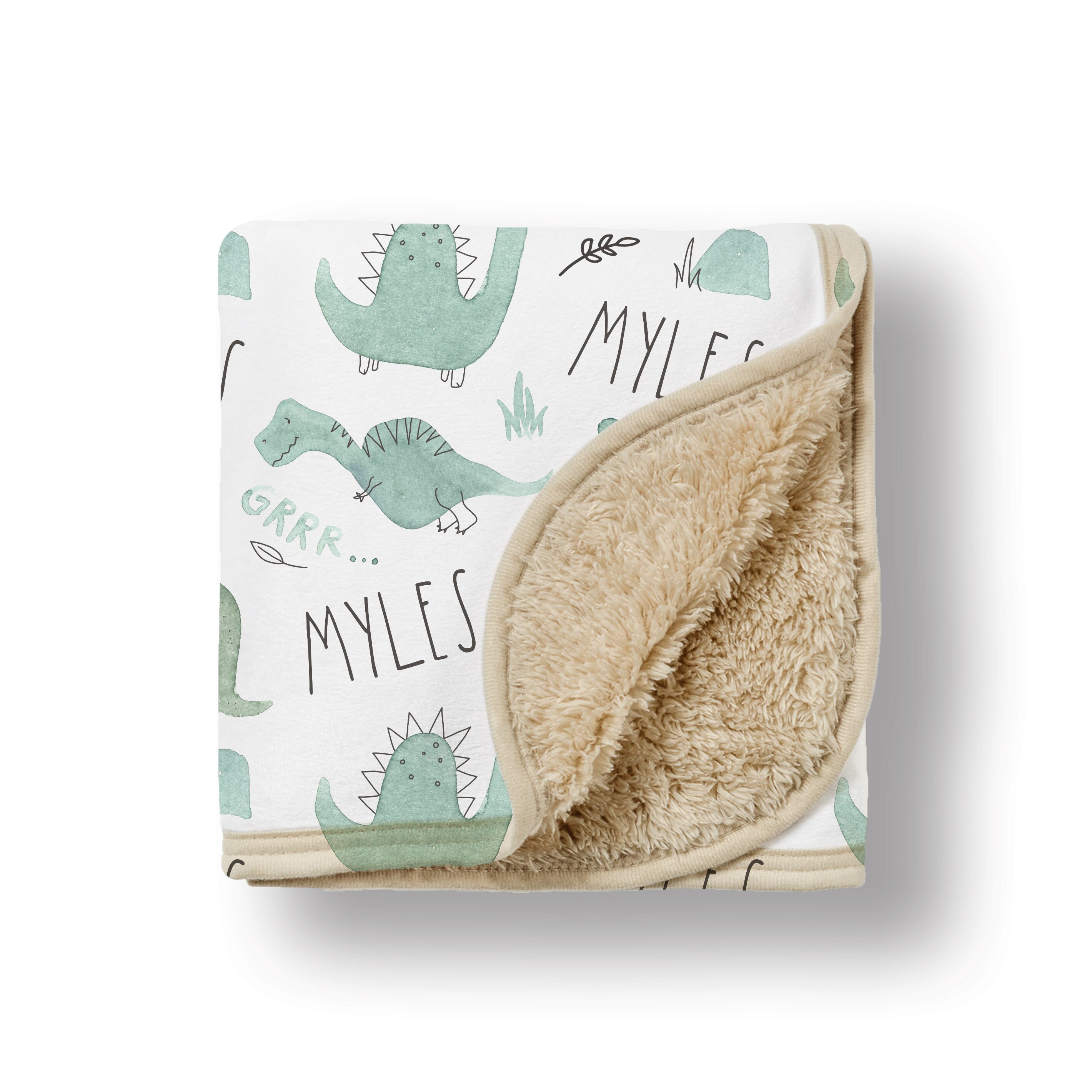 Dinosaur Baby Personalized Sherpa Blanket / Sherpa Blanket / Etsy