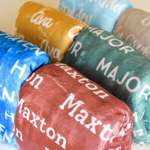 Baby Name Blanket Boy, Sage Green Blanket with Name, Personalized Baby Boy Blanket, New Baby Gift, Sibling Blankets image 4