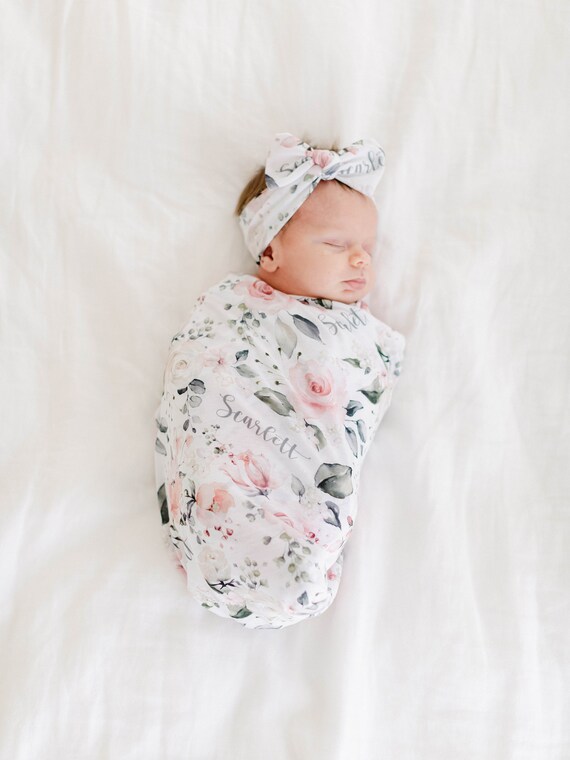 Newborn swaddle sales blanket and headband