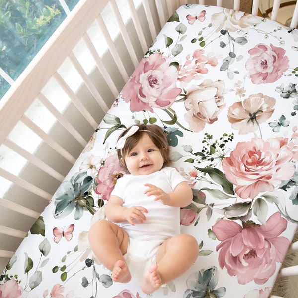 Rose Crib Bedding - Etsy
