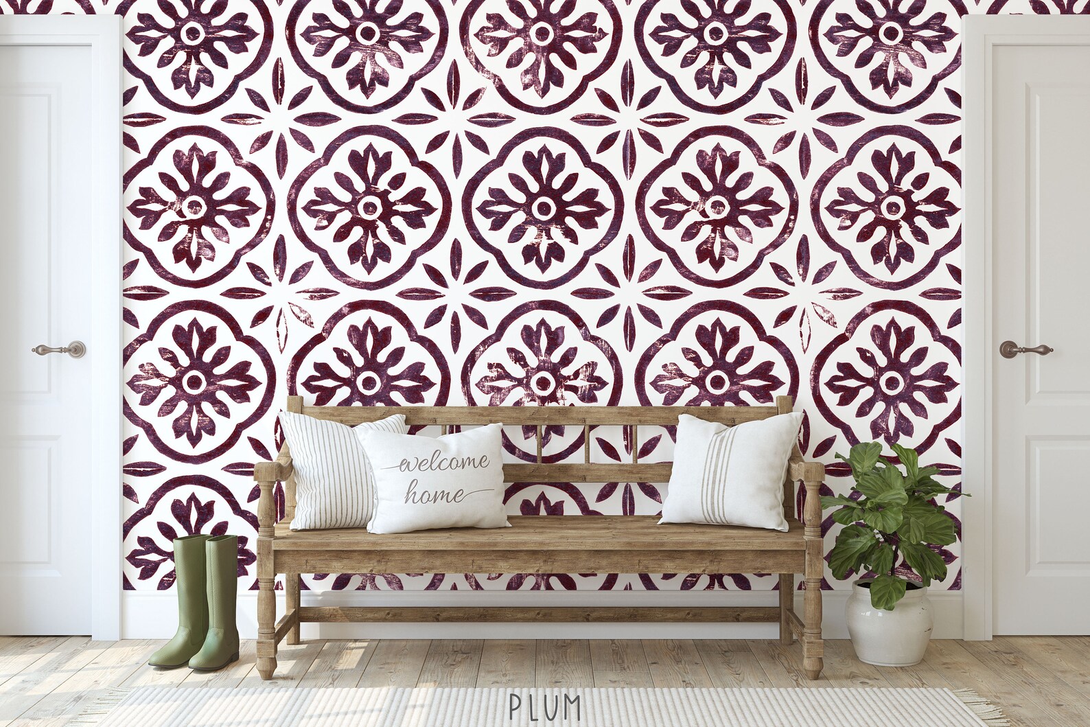 Mosaic Tile Look Wallpaper / Peel and Stick Removable / - Etsy