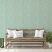 Green Linen Pattern Wallpaper, Traditional or Peel and Stick Removable ...